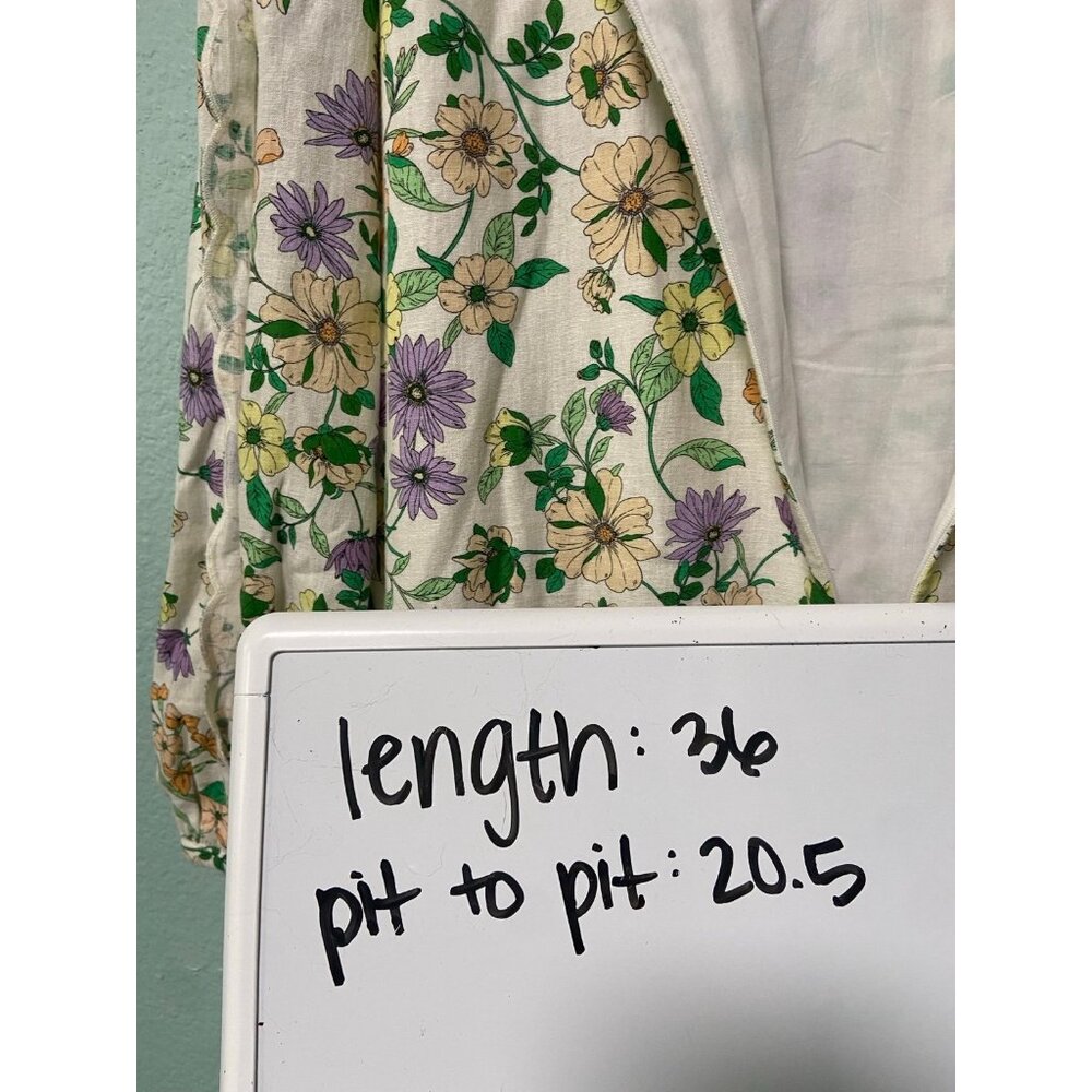 NWT Loft Women's Floral Linen Blend Long Sleeve Shift‎ Dress Size 14 - Picture 11 of 11